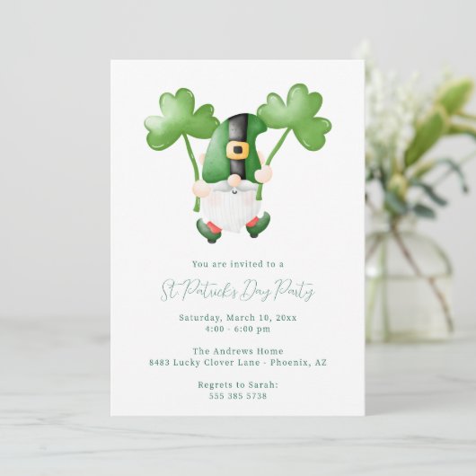 St. Patrick's Day Party Einladung (Stehend Vorderseite)