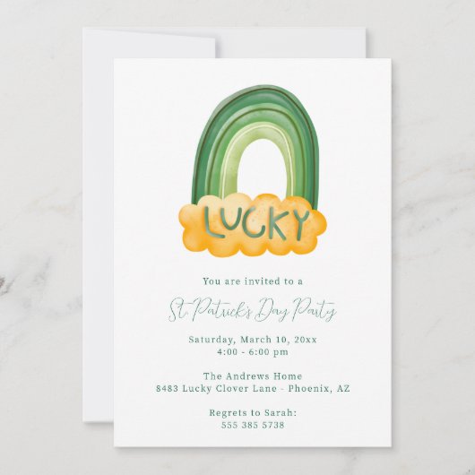 St. Patrick's Day Party Einladung (Vorderseite)