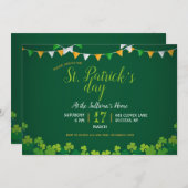 St. Patrick's Day Party Einladung (Vorne/Hinten)