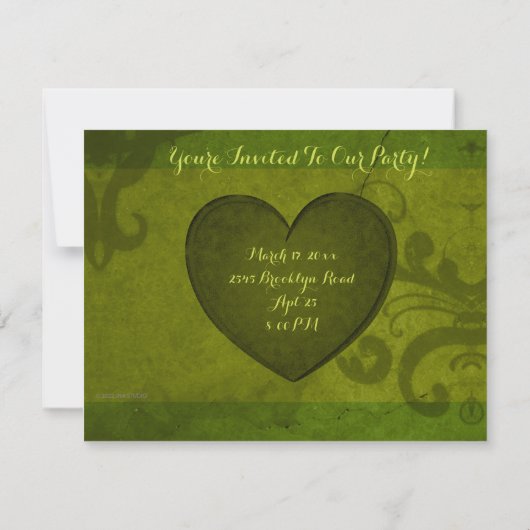 St. Patrick's Day Party Einladung (Rückseite)