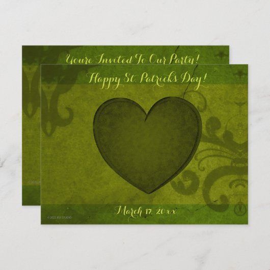 St. Patrick's Day Party Einladung (Vorne/Hinten)