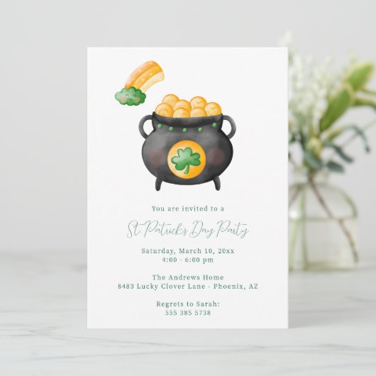 St. Patrick's Day Party Einladung (Stehend Vorderseite)