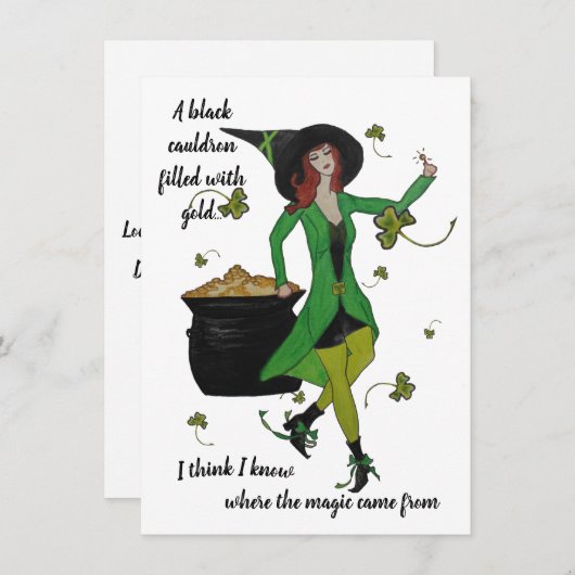 ST. Patrick's Day Party Einladung (Vorne/Hinten)