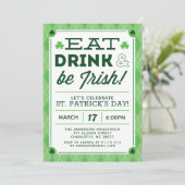 St. Patrick's Day Party Einladung (Stehend Vorderseite)