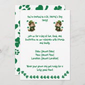 St. Patrick's Day Party Einladung - Für Cat Lover (Vorne/Hinten)