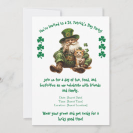 St. Patrick's Day Party Einladung für Cat Lovers