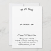 St. Patrick's Day Party Einladung Gold Pot & Flag (Rückseite)