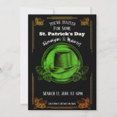 St. Patrick's Day Party Einladung Green Gold (Vorderseite)