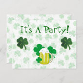 St Patrick's Day Party Einladung Postkarte (Vorne/Hinten)