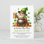 St. Patrick's Day Party Einladung - Viel Bier (Stehend Vorderseite)
