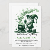 St. Patrick's Day Party Einladung - Viel Bier (Vorne/Hinten)