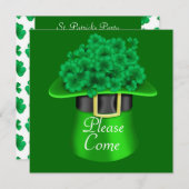 St. Patricks Day Party Einladungen (Vorne/Hinten)
