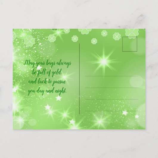 St. Patrick's Day Party Einladungspostkarte (Rückseite)