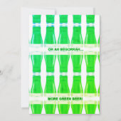 St. Patrick's Day Party feiern mit grüner Braue Einladung (Rückseite)