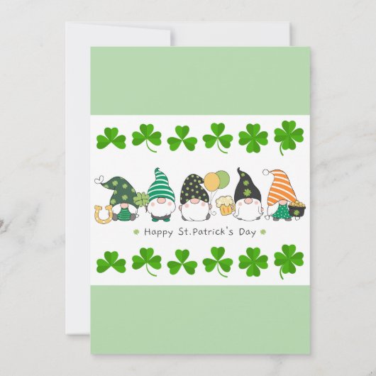 St. Patrick's Day Party flat invitation (Rückseite)