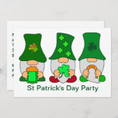 St Patricks Day Party Gnomies 12x18 Einladung (Vorne/Hinten)
