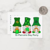 St Patricks Day Party Gnomies Einladung Karte (Vorderseite/Rückseite Beispiel)