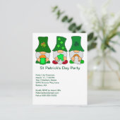 St Patricks Day Party Gnomies Einladung Postkarte (Stehend Vorderseite)