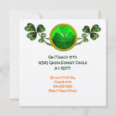 ST. PATRICK'S DAY PARTY GREEN SILVER MONOGRAM EINLADUNG (Rückseite)