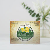 St. Patrick's Day Party Irish Brew Paper Postkarte (Stehend Vorderseite)