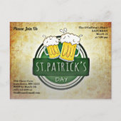 St. Patrick's Day Party Irish Brew Paper Postkarte (Vorderseite)