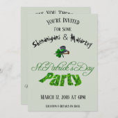 St. Patrick's Day Party Irish Green Funny Einladung (Vorne/Hinten)