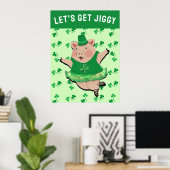 St Patrick's Day Party Irish Jig Poster (Heimbüro)