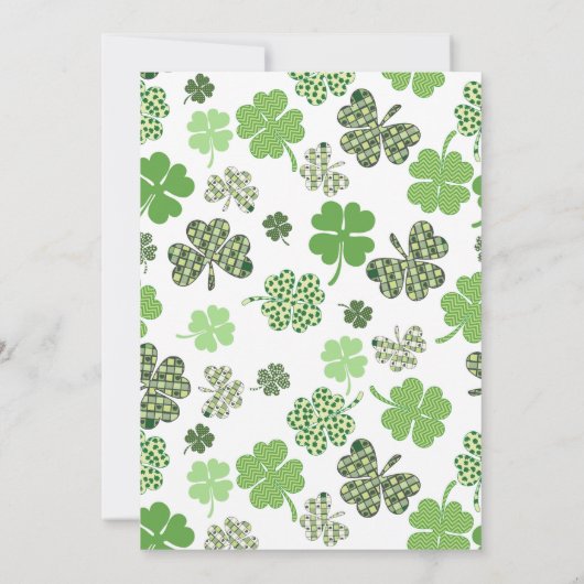 St. Patricks Day Party Kleeblatt Green Owl Einladung (Rückseite)