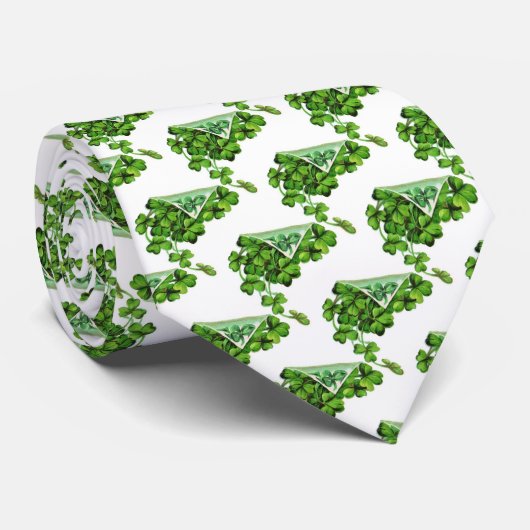 ST PATRICK'S DAY PARTY / KLEEBLÄTTER UND HORSESHOE KRAWATTE (Gerollt)