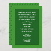 St. Patrick's Day Party lädt ein Einladung (Vorne/Hinten)