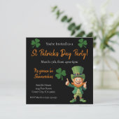 St Patrick's Day Party-Leprechaun Einladung (Stehend Vorderseite)