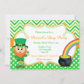 St Patrick's Day Party Leprechaun Einladung (Vorderseite)