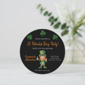 St. Patrick's Day Party-Leprechaun- Einladung (Stehend Vorderseite)