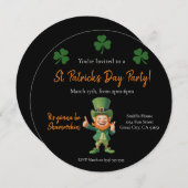 St. Patrick's Day Party-Leprechaun- Einladung (Vorne/Hinten)