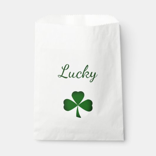St. Patrick's Day Party Lucky Green Kleeblatt Geschenktütchen (Vorderseite)
