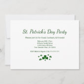 St. Patrick's Day Party Lucky Green Shamrocks Einladung (Vorderseite)