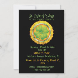 St. Patrick's Day Party mit Einladung zum Kleeblat