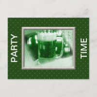 St. Patrick's Day Party Postcard Einladung