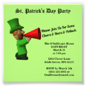 St. Patrick's Day Party Potluck Ankündigung Fotodruck (Vorne)