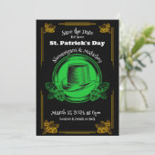 St. Patrick's Day Party Save the Date Einladung (Stehend Vorderseite)