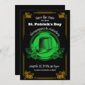 St. Patrick's Day Party Save the Date Einladung (Vorne/Hinten)