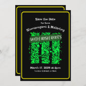 St. Patrick's Day Party Save the Date Irish Roots Einladung (Vorne/Hinten)
