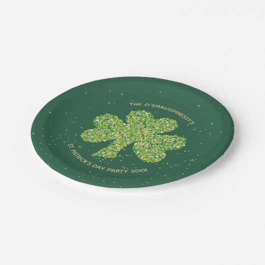 St. Patrick's Day Party Teller - Anpassen (Schrägansicht)