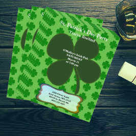 St. Patrick's Day Party Vierblättriges Kleeblatt Flyer