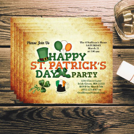 St. Patrick's Day Party Vintag Flyer