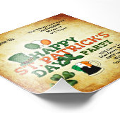 St. Patrick's Day Party Vintag Fotodruck (Ecke)
