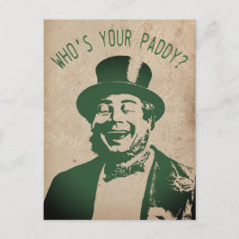 St. Patricks Day Party Vintag Funny Postkarte