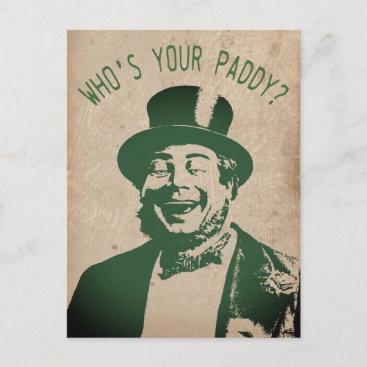 St. Patricks Day Party Vintag Funny Postkarte (Vorderseite)