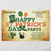 St Patrick's Day Party Vintage Papierblätter (Vorderseite)
