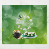 St Patrick's Day Party Weinkultur und Erde Schaumweinetikett (Einzelnes Label)